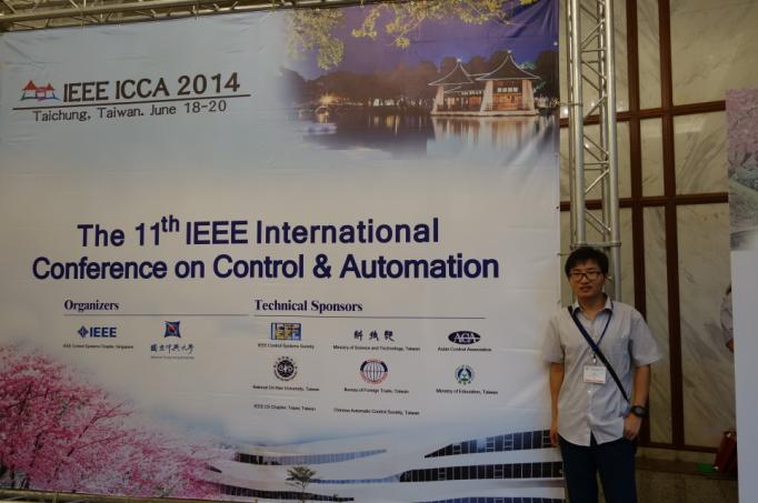吴吉利参加国际会议(The 11th IEEE International Conference on Control & Automation, 2014, Taichung, Taiwan, June, 18-20, 2014)